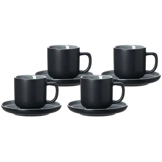 Ritzenhoff & Breker Espressotasse mit Untertasse 0,1 l Schwarz 4 St.