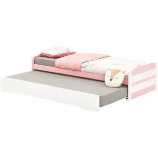 Idimex Lorena 90 x 190 cm Weiß/Rosa