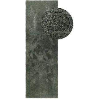 benuta Nest Hochflorteppich Melvin waschbar 80/250 cm , Grün , Kunststoff , Uni , Rechteckig , 80x250 cm , Oeko-Tex® Standard 100 , für Fußbodenheizung geeignet, in verschiedenen Größen erhältlich, waschbar, pflegeleicht , Teppiche und Böden, Teppiche, Teppichläufer, Läufer