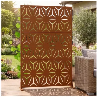 casa.pro Trennwand ‘Kilsturd’ verzinkter Stahl 180 x 120 cm Braun - Braun
