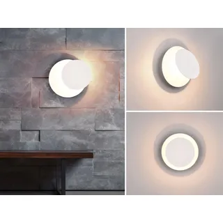 2er SET LED Wandleuchten innen mit indirekter Beleuchtung Weiß, für Wohnzimmer