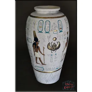 Vase Bodenvase Amphore Antike Blumenvase Ägyptische Pflanzenvase Kunstharz - 13 B - Produkt Farbe - 36 cm X 63,5 cm