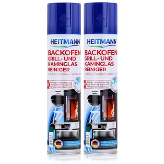 Heitmann Backofen- und Grillreiniger: löst hartnäckigen Schmutz, ideal für Backöfen, Back- und Auffangbleche, Grills, Roste, Herdplatten, Töpfe, Pfannen, für die Warm- und Kaltreinigung, 2 x 400g