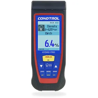 CONDTROL - Feuchtigkeitsmesser HYDRO PRO - Schnelle Messung von Holzfeuchtigkeit und Baumaterialien - 3 präzise Sensoren - Lieferung mit Zubehör - 2+1 Jahre Garantie