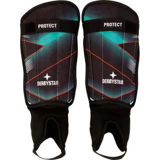 derbystar Unisex Jugend Protect Schienbeinschoner, Tuerkis schwarz rot, XL