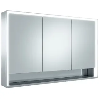 KEUCO Royal Lumos Spiegelschrank Wandvorbau 3-türig, kurze Tür, offenes Ablagefach, 1200mm, 14305171301, Ausführung: ohne Dali Steuerung