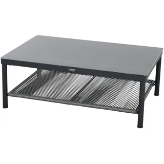 Siena Garden Kansas Gartentisch 110 x 70 x 35 cm Grau/Schwarz