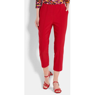 Schlupfhose GOLDNER "Elegante Schlupfhose mit Biesen", Damen, Gr. 42, N-Gr, rot, Obermaterial: 66% Viskose CV. 31% Polyamid PA. 3% Elasthan EL., Hosen Schlupfhose, Mit streckender Biese im Vorderteil