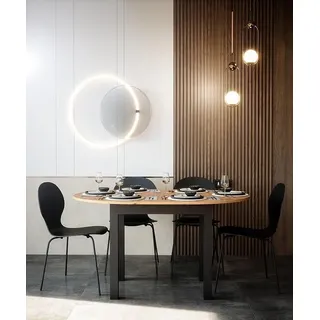 Esstisch rund ausziehbar 100–140 cm – moderner Funktionstisch in Wildeiche, skandinavisches Design, stabil und flexibel für Esszimmer