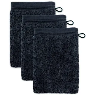 Möve Superwuschel Waschhandschuh 15 x 20 cm dark grey 3 St.