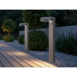 LED Solar Wegeleuchten Set Außenleuchten Pollerleuchte Solarlampe für den Garten