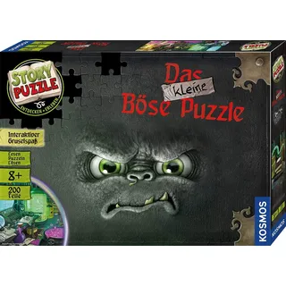 Kosmos 680794 Story Puzzle: Das kleine Böse Puzzle, 200 Teile, interaktives Puzzle-Abenteuer mit Grusel-Spaß, Lesen - Puzzeln - Rätsel lösen, für Kinder ab 8 Jahre