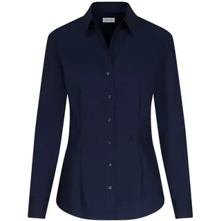 Damen Longbluse Oversized 1/1 Hemdblusenkragen 97% Baumwolle 3% Elastan