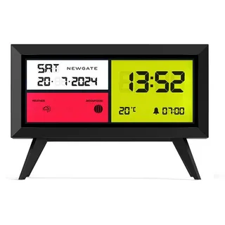 Newgate Spectronoma LCD-Wecker in Schwarz - Schwarz