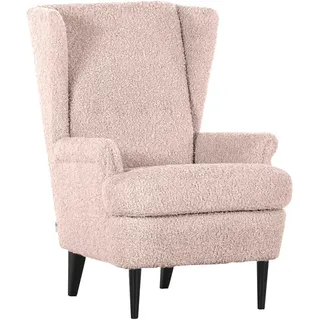 Mid.you Ohrensessel , Rosa , Textil , Buche , massiv , 72x104x85 cm , Wohnzimmer, Sessel, Ohrensessel