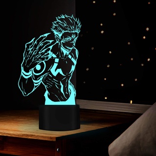 Xinchangda Anime Gojo Satoru/Getō Suguru/Fushiguro Toji Megumi 3D Anime Figur Illusion Lampe Led Acryl Nachtlicht für Kinderzimmer Dekor Tischlampe Kinder Schlaf Lampe