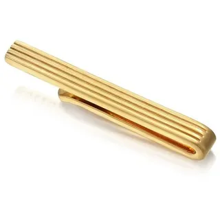 KUZZOI Krawattennadel »Krawattennadel Krawattennadel Rillen Design 925 Silber goldfarben