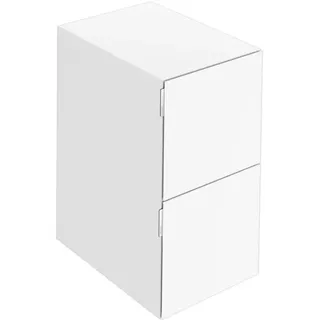 KEUCO EDITION 11 ART Sideboard, 2 Frontauszüge, 400x700x490mm, mit LED-Beleuchtung, 32542310401, Korpus/Front: Weiß Lack Seidenmatt / Weiß Glas satiniert