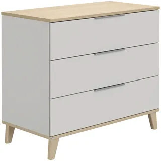Paidi »FIENE in Grau, 3 Schubladen mit Soft-Close, Vollauszug« Kommode in 110 cm Breite, geprüfte Sicherheit, Wickeltisch aus Holz 110 cm, grau