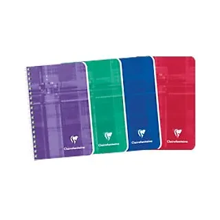 Clairefontaine Notizbuch Spezial Kariert Spiralbindung Pappe Blau Nicht perforiert 100 Seiten