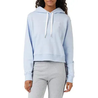 Tommy Hilfiger Damen Hoodie mit Kapuze, Blau (Breezy Blue), 3XL