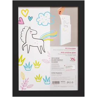 Walther MB130B Artist Explorer Holzrahmen 21x29,7cm Kunstglas schwarz
