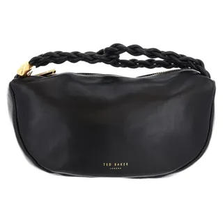 Ted Baker Leder Handtasche Islah Leather Statement Hardware Medium Hobo Bag Black schwarz - Schwarz