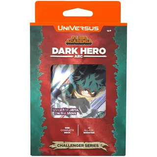 uvs gamse UniVersus My Hero Academia Dark Hero Arc Challenger Series - Deck Building Kartenspiel, doppelseitige Deku Charakterkarte, 6 Folien oder Alt Art Karten