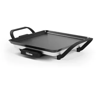 Tristar Tischgrill slim S - Eine Backfläche von 28 x 28 cm - Einstellbarer Thermostat - Antihaftbeschichtung - Herausnehmbare Fettauffangschale - Leicht zu reinigen - BP-2666