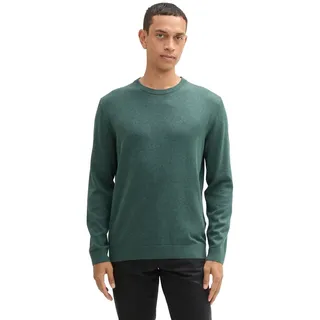 Tom Tailor Herren Rundhals Pullover BASIC CREWNECK KNIT Relaxed Fit 30358 - Grün Grau Grau XL