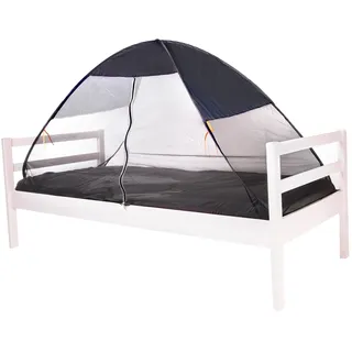 Deryan Bettzelt Pop Up - Moskitonetz Doppelbett - Moskitozelt Pop Up - Insektenschutz Bett - Faltbar und Leight - 200x90x110cm - Mückennetz Bett & Moskitonetz Reise Mit Tragetasche - Grau