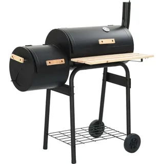 Klassischer Holzkohlegrill Barbecue Smoker - Schwarz