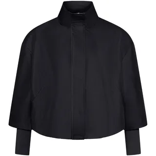Outdoorjacke ZERO "Jacke mit Stehkragen", Damen, Gr. 36, schwarz (deep sky), Obermaterial: 55% Baumwolle CO. 45% Polyester PES., Jacken Outdoorjacke