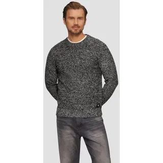 s.Oliver Longpullover Strickpullover Grobstrickpullover in Melange-Optik schwarz XL (52/54)