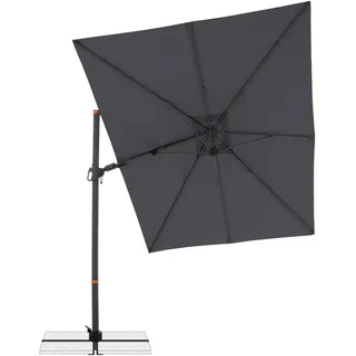 Doppler Ampelschirm , Anthrazit , Metall, Textil , 320x240 cm , wetterbeständig, 360° drehbar, höhenverstellbar, stabile Strebegelenke, UV-beständig , Sonnenschutz, Sonnenschirme