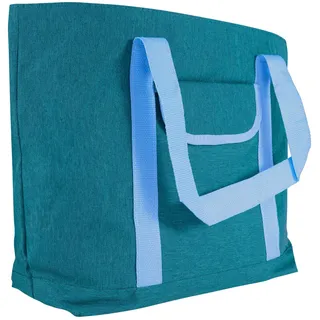 IDENA 50131 - Kühltasche mit 16 Liter Fassungsvermögen, ca. 44 x 32 x 14 cm, isolierte Shopper Tasche mit Zwei Tragegriffen, Vortasche und Reißverschluss