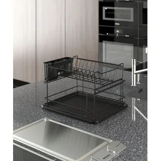Hermia Concept, KB010 - Black, Geschirrständer, 100 % METALL, Schwarz, 30 x 37 x 15 cm - Schwarz