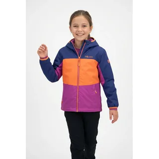 Regenjacke TROLLKIDS "Kids Bjordal Jacket", Jungen, Gr. 164, bunt (violet blau, papaya, mallow pink), Web, Obermaterial: 100% Polyester. Futter: 100% Polyester, normal, Jacken Regenjacke, für Kinder und Jugendliche, mit Reißverschluss, wasserdicht, winddicht