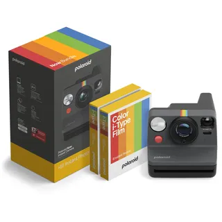 Polaroid - Now Gen 3 - Sofortbildkamera - Bundle Kamera + Farbfilm (16 Fotos) Schwarz (6560)