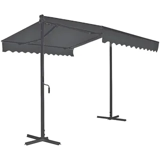 Garden Pleasure Stand-Markise 300 x 300 cm grau