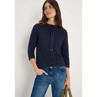 Cecil Sweatshirt, mit 3/4-Ärmeln, blau