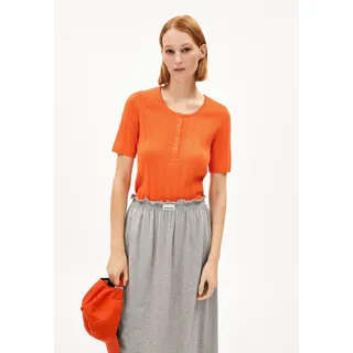 CRISPINAA CREPE |  Strickshirt aus Bio-Baumwolle - orange (S)