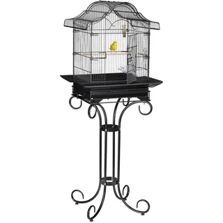 Relaxdays Vogelkäfig Relaxdays 146,5 x 55 x 50 cm schwarz