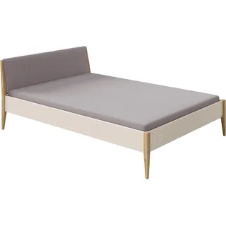 Paidi Jugendbett STIENE 140 x 200 cm Eiche massiv lasiert beige/grau