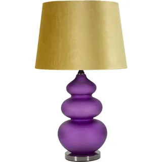 Tischlampe Genovesi, Schreibtischleuchte, Büroleuchte, Arbeitslampe, 40x40 h70 cm, Lila und Gelb - Violett