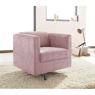 Home affaire Sessel »Bob Drehsessel, Clubsessel und Cocktailsessel - alles passt« drehbar mit Sternfuß, rosa