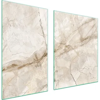 Glasplatte und Schneidebrett 100x52 Marmor