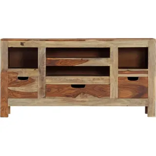 vidaXL Sideboard 100x30x50 cm Massivholz Akazie - Grau