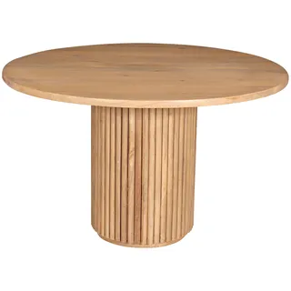 TOM TAILOR HOME Esstisch »Ribbed Side Table High« mit Säulenfuß im extravaganten Ribbed-Look, beige