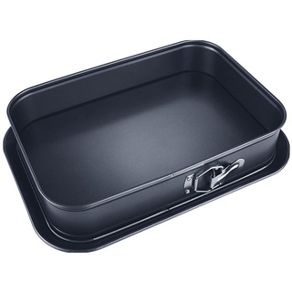 Rechteck Springform Backform Non-Stick Kuchenform, 39 * 28 cm lebende backformen, Schwarze Antihaft-Beschichtung, Einfach zu bedienen und leicht zu reinigen, geeignet zum Backen zu Hause(black)